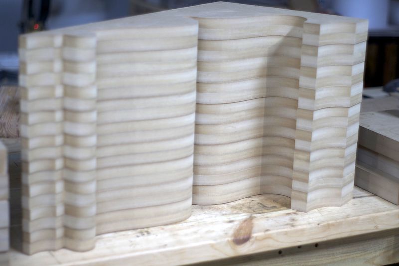 MDF forms, stacked