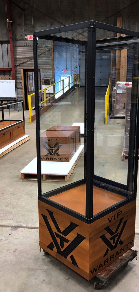 The display case, built