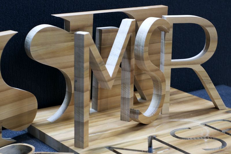 Dimensional wood letters