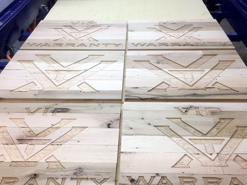 Vortex Optics display panels: cutting